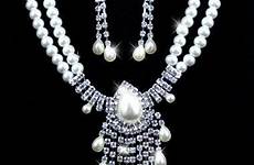 jewelry accessories wedding sets rhinestones pearls inexpensive bridal