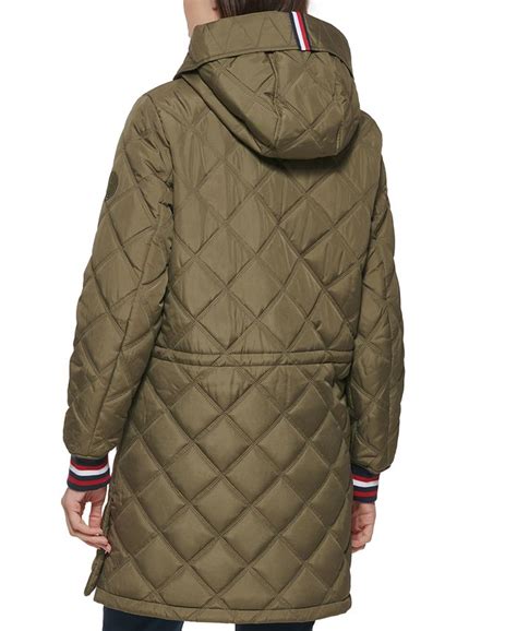 Tommy Hilfiger Womens Hooded Quilted Coat And Reviews Coats And Jackets