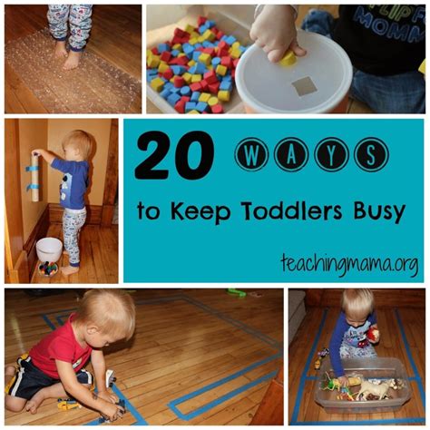 20 Ways To Keep Toddlers Busy Diy Craft Projects