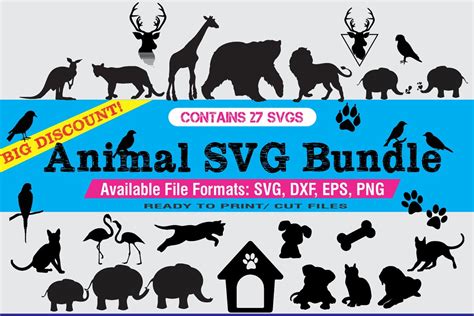 Animal Svg Bundle 572913 Cut Files Design Bundles