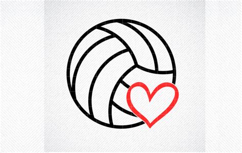 Volleyball With Heart Svg Png Dxf Eps Graphic By Svg Den · Creative