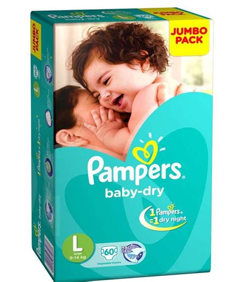 Pampers Baby Diapers Taped Large Size 60 Pc Pack Buy