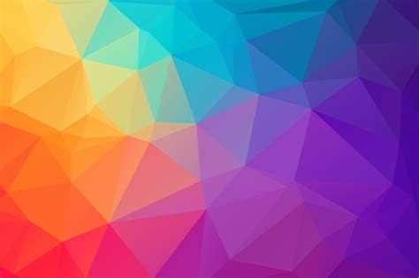 Abstract Multicolor Low Poly Crystal Background Polygon Design Pattern