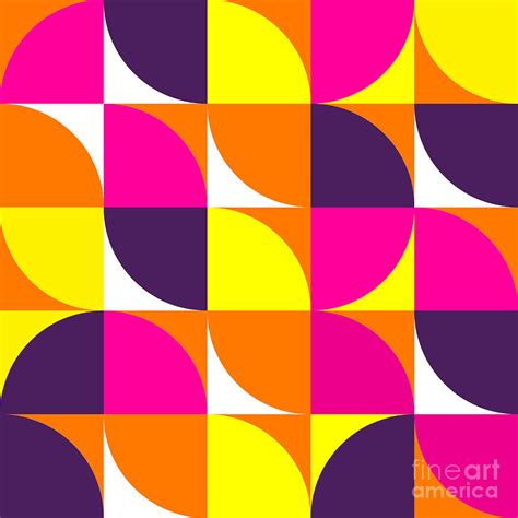 Abstract Colorful Geometric Shapes Digital Art By Irend