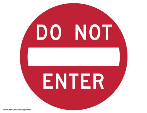 Do Not Enter Sign Printable Free FREE PRINTABLE TEMPLATES