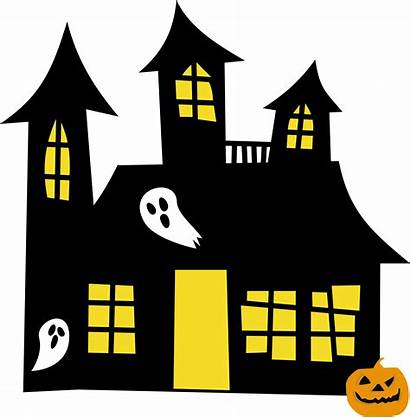 Haunted Clipart Spooky Halloween Forest Windows Clip