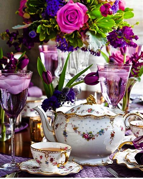 Master the purple house purple rain. SECRETS OF A HOSTESS on Instagram: "Enchanting tea time ...