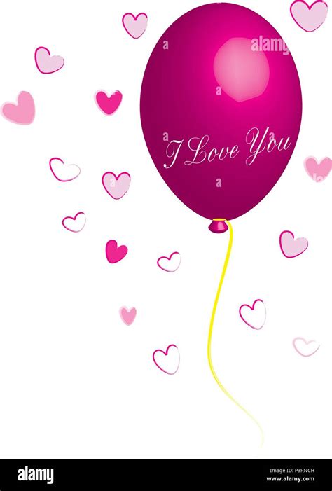Hearts Pink Balloons Stock Vector Image And Art Alamy