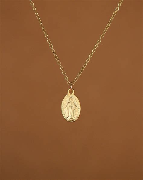 Virgin Mary Necklace Religious Necklace Catholic Necklace Protection