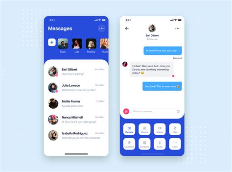Messages Mobile App Ui Template By Hoangpts On Dribbble