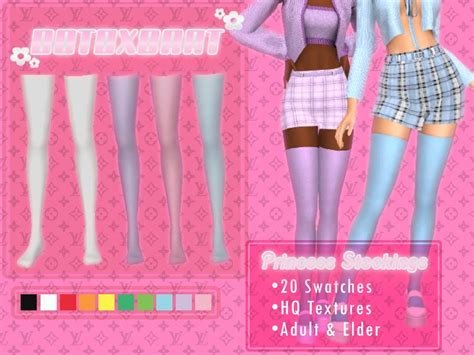 B0t0xbrat Princess Stockings Sims 4 Clothing Sims 4 Studio Plaid Set