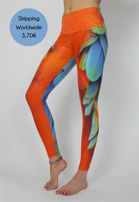 Printed Yoga Pants Eco Friendly Yoga Leggings By Arcticflamingo