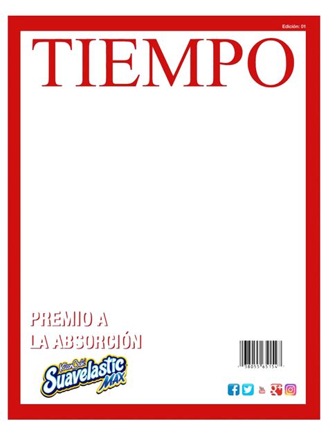 Transparent Magazine Cover Template