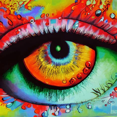Psychedelic Eye Painting · Creative Fabrica
