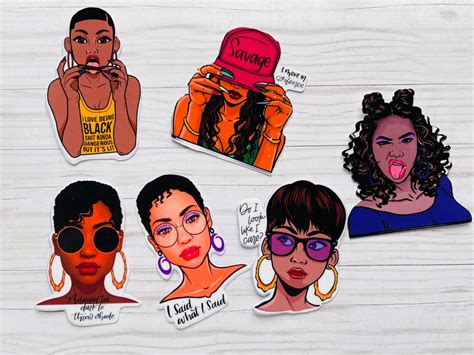 Ratchet Black Woman Planner Stickers African American Etsy