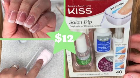 Pour color dip powder into dip tray using manicure stick. Testing KISS Dip Powder Kit - YouTube