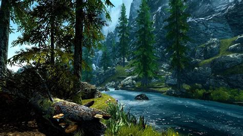 River In Mountain Forest Hd Wallpaper Background Image 1920x1080
