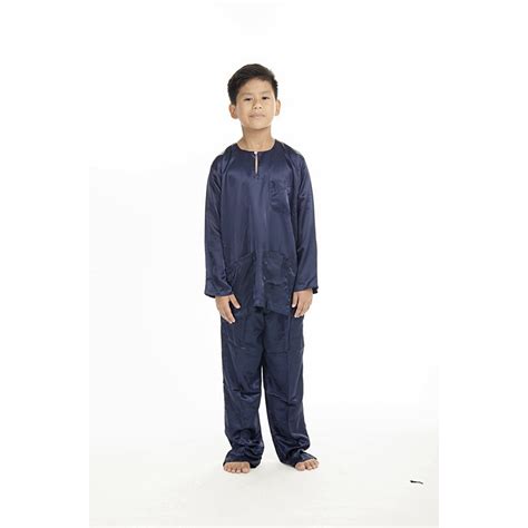 Baju melayu soft grey made using satin crepe, soft, comfortable and cool material which is comfortable for baby. Boys Baju Melayu Teluk Blanga - 0 To 14 - Normal and ...