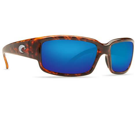 Costa Del Mar Caballito Sunglasses Tortoise Frame W Blue Mirror Lens
