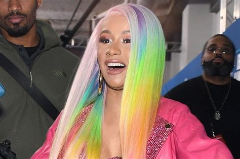 Cardi B Squeezes Boobs Into Bra Made Of Belts Ahead Of Super Bowl