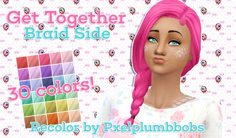 The Sims Resource Get Together Hair Recolor Set By La