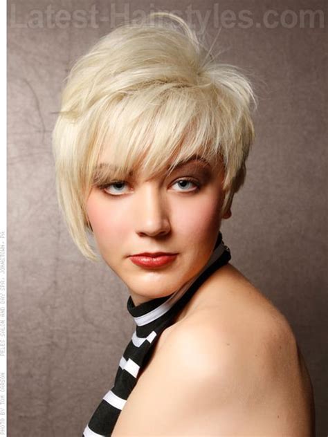 Short Asymmetrical Blonde Haircuts Best Hairstyles For Jowls