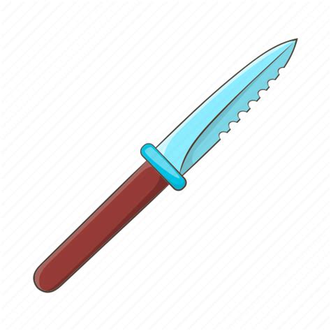 Blade Cartoon Cut Handle Knife Sharp Steel Icon Download On