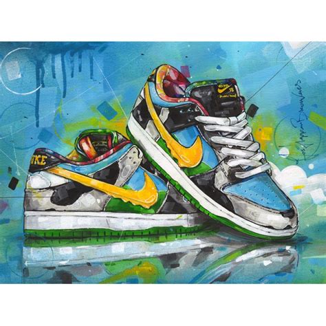 Nike Sb Dunk Low Travis Scott Painting 30x40cm Jos Hoppenbrouwers Art
