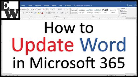 How To Update Word In Microsoft 365 In 2020 Word 365 Words Microsoft