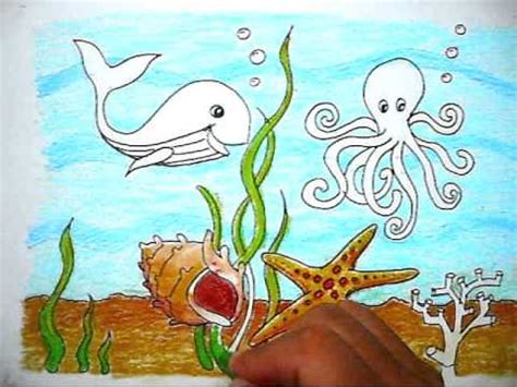 #8 gambar mewarna pemandangan indah bawah laut. Lukisan Hidupan Di Dasar Laut | Cikimm.com