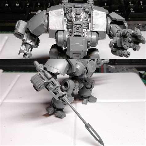 Wip Librarian Dreadnought Kitbash For An All Primaris Scale Blood