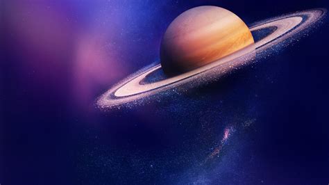 Saturn Planet Purple 4k Hd Wallpaper