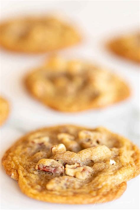 Pecan Pie Cookies Thin Chewy Pecan Pie Cookie Recipe Julie Blanner