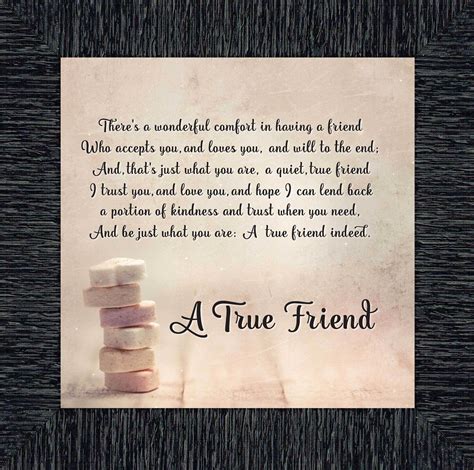 A True Friend Poem About Friendship Picture Frame 10x10 8607