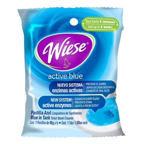 Pastilla Desinfectante Para Baño Active Blue 48g Wiese Caja Con 12