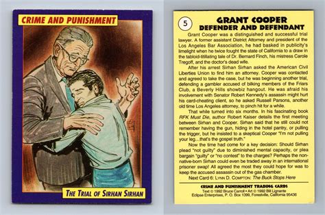 Grant Cooper Crime Punishment Eclipse Trading Card
