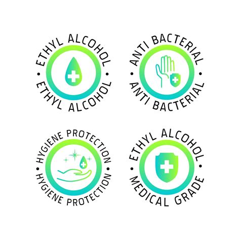 Ethyl Alcohol Product Label Design Collection Download Free Vectors