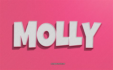 X Px K Free Download Molly Pink Lines Background With Names Molly Name Female