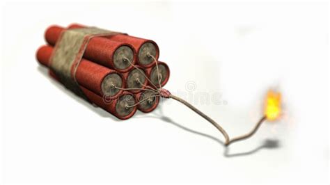 Burning Fuse With Dynamite Explosives Stock Illustration Illustration