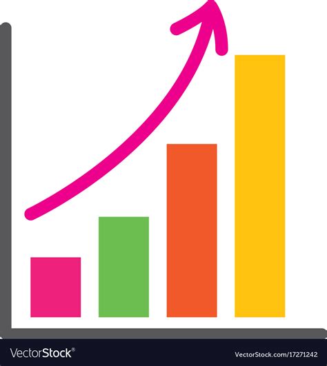 Business Growth Bar Graph Finance Increase Vector Image