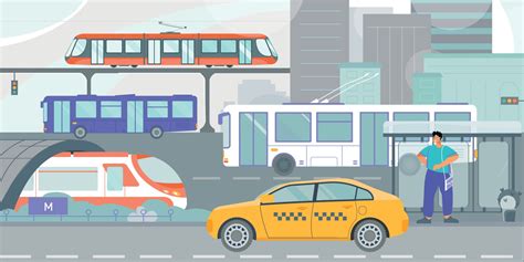 Public Transport City Flat 3421496 Vector Art At Vecteezy