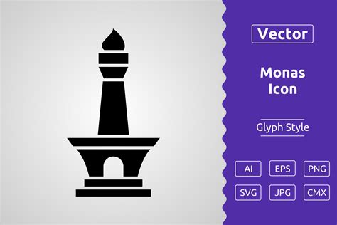 Vector Monas Glyph Icon Graphic By Muhammad Atiq · Creative Fabrica