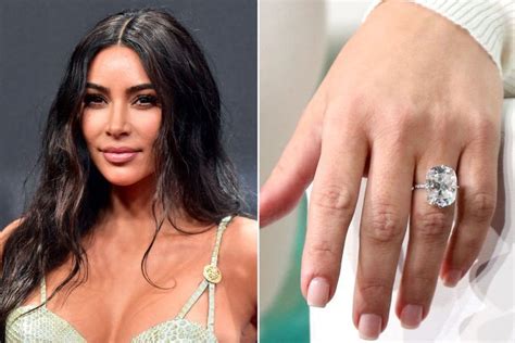 Kim Kardashian Engagement Ring From Kanye In 2023 Kim Kardashian Engagement Ring Celebrity