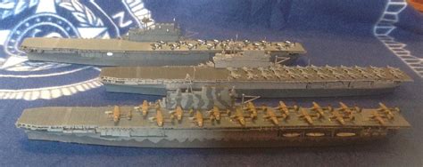 Uss Hornet Aircraft Carrier Waterline Plastic Model Military Ship
