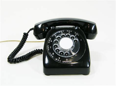 Vintage Telephone Black Rotary Dial Phone Works
