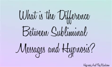 Subliminal Messages And Hypnosis Are Both Powerful Means