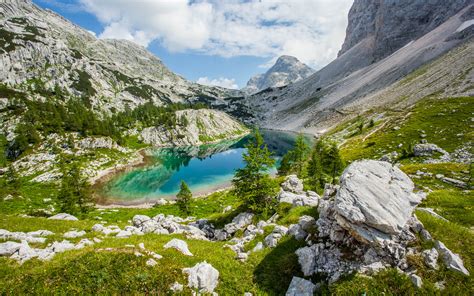 Triglav National Park The Great Lake Julian Alps Slovenia Landscape