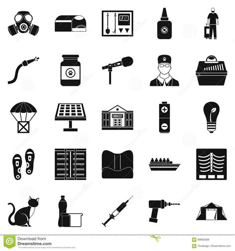 Aftercare Icons Set Simple Style Stock Vector Illustration Of