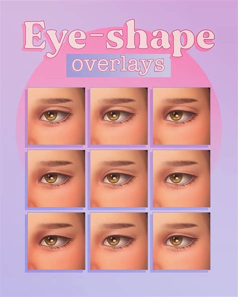 Eye Shape Overlays Miiko On Patreon Sims 4 Body Mods Sims 4 Cc