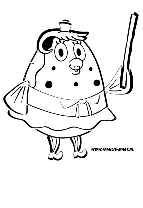 Mevrouw Puf SpongeBob SquarePants Kleurplaat Nickelodeon Kleurplaten